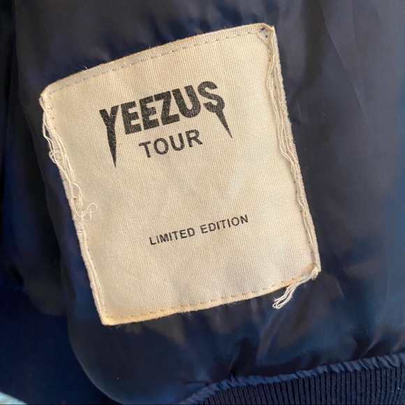 Kanye West X Yeezy Tour Bomber Jacket Navy with Cross EUC/Like New Unisex: Large - Picture 6 of 16
